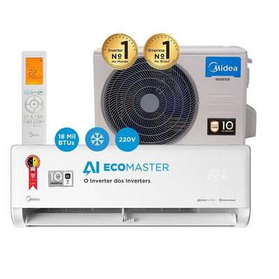 Ar Condicionado Midea Split Hi Wall Inverter Ai Ecomaster 18.000 Btus Frio R-32 220V