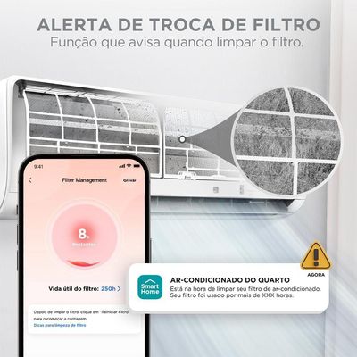 Ar Condicionado Midea Split Hi Wall Inverter Ai Ecomaster 9.000 Btus Frio R-32 220V