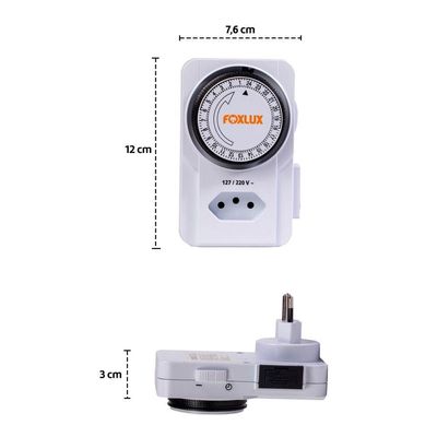 Kit 6 Timer Temporizador Programador Analógico Bivolt Foxlux