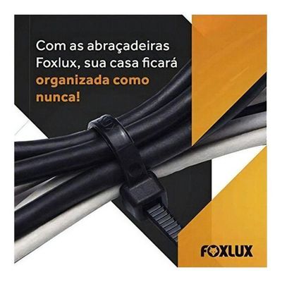 Abraçadeiras De Nylon 370 X 7 Mm 50 Unidades Preto Foxlux