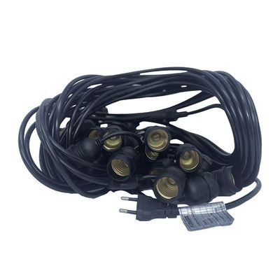 Varal De Luzes 20m Bivolt Com 20 Lâmpadas Verde 127v Foxlux