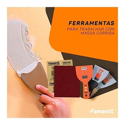 Espatula De Aco Lisa Cabo Pvc 4 Cm Famastil