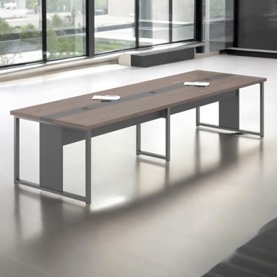 Mesa Para Sala De Reunião 6 Lugares Cancún Freijó Preto