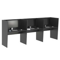 Guiche Office 3 Lugares Irlanda Preto Onix