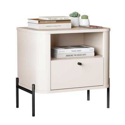 Mesa De Cabeceira Sweet Dreams Off White Preto