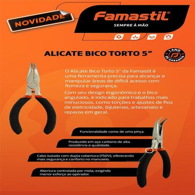 Alicate Bico Torto 5 Famastil