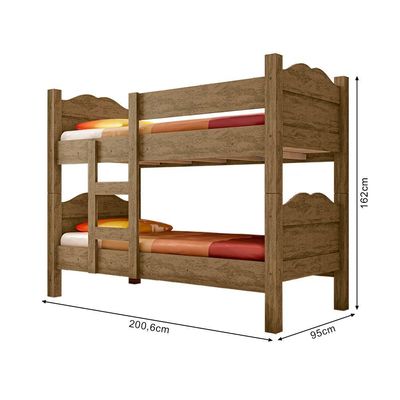 Beliche Madrid Com Grades De Proteção E Cama Removível - Canela - Cor: Marrom