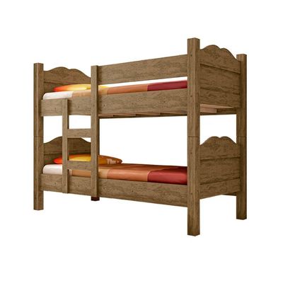 Beliche Madrid Com Grades De Proteção E Cama Removível - Canela - Cor: Marrom