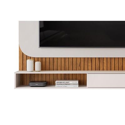 Painel Home p/ TV até 65 Pol Tom 150x139cm Cedro/Bali - DJ Móveis