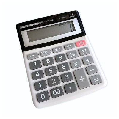Calculadora Eletrônica De Mesa Mp1010 12 Dígitos Masterprint Cinza