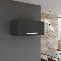 Armário Aéreo Para Geladeira 1 Porta 60cm Preto