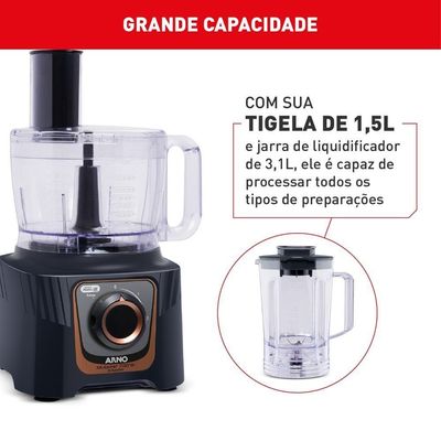 Multiprocessador Arno Multichef 700W Preto MP72 220V
