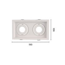 Spot De Embutir Recuado Astraled Berenices Para 2 Lâmpadas Mr16 Branco Sp-7634
