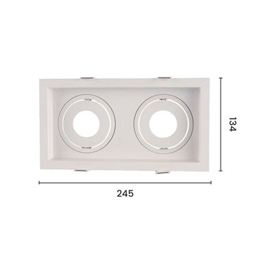 Spot De Embutir Recuado Astraled Berenices Para 2 Lâmpadas Par 20 Branco Sp-7638