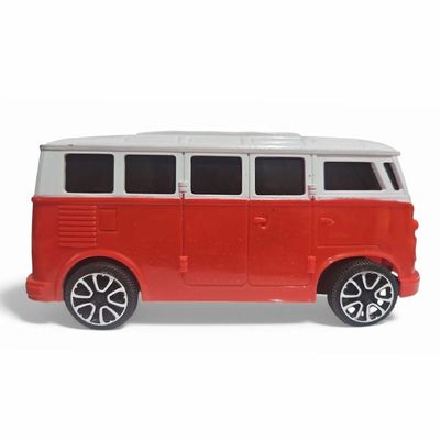 Kit Carrinho De Controle Remoto Fusca E Perua Clássicos Vermelho