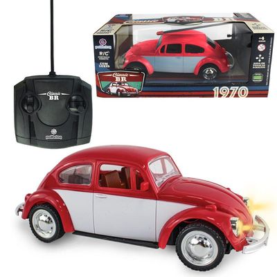 Kit Carrinho De Controle Remoto Fusca E Perua Clássicos Vermelho