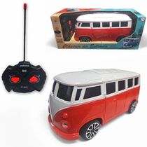 Kit Carrinho De Controle Remoto Fusca E Perua Clássicos Vermelho