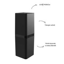 Porta Escovas De Dente Com Tampa - Stolf Preto