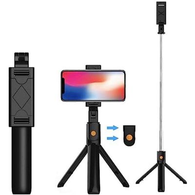 Bastão Selfie Com Tripé Para Celular Com Controle Disparador