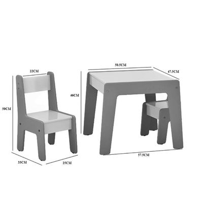 Conjunto De Mesa Com 2 Cadeiras Goiania Cinza