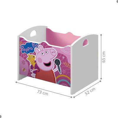 Baú Organizador Infantil Adamantina Rosa Branco