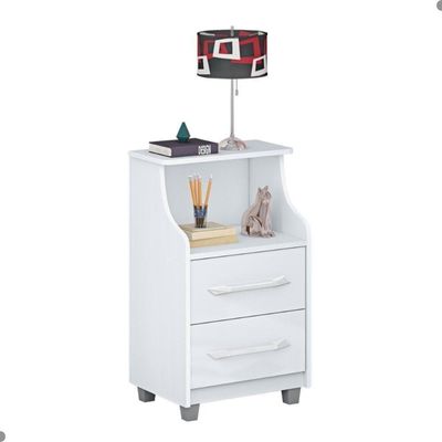 Conjunto 2 Topázio Branco Com 2 Gavetas