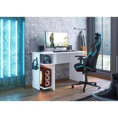 Mesa Gamer Com Suporte De Zalie Branco