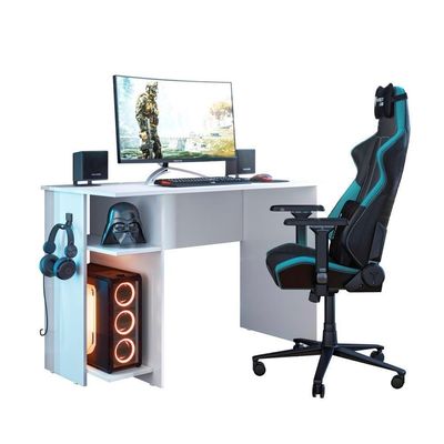 Mesa Gamer Com Suporte De Zalie Branco