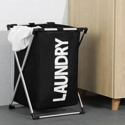 Cesto Roupas Sujas Cromado Desmontável – Organizador Multiuso Para Lavanderia E Banheiro!