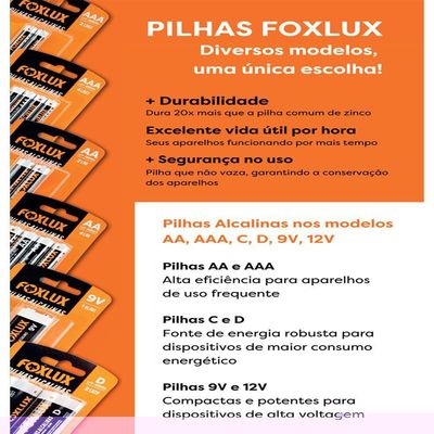 Kit 25 Pilha Alcalina 12v A27 Foxlux