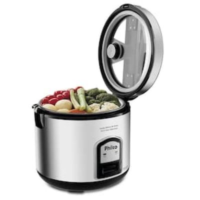 Panela Elétrica de Arroz Philco PH10P Visor Glass 10 Xícaras - Inox Inox / 110
