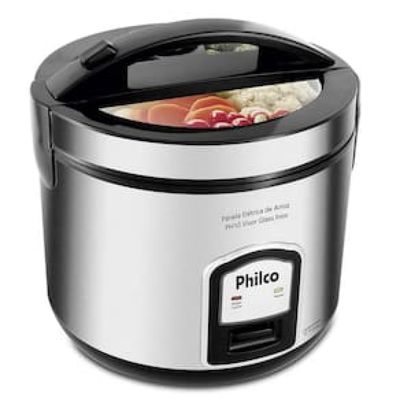 Panela Elétrica de Arroz Philco PH10P Visor Glass 10 Xícaras - Inox Inox / 110