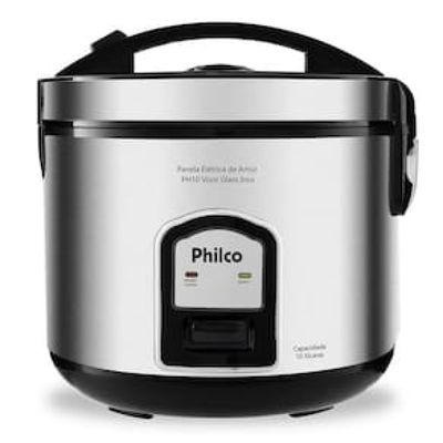 Panela Elétrica de Arroz Philco PH10P Visor Glass 10 Xícaras - Inox Inox / 110
