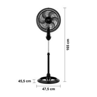 Ventilador de Coluna Britânia BVT466 Maxx Force 40cm com 3 Velocidades, 6 Pás e 160W - Preto Preto / 110