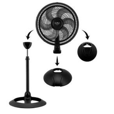 Ventilador de Coluna Britânia BVT466 Maxx Force 40cm com 3 Velocidades, 6 Pás e 160W - Preto Preto / 110