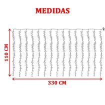Cortina De Pisca Leds Luz Amarelo Com Fio Folhas Jardim 220v