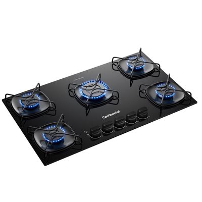 Cooktop 5 Bocas a Gás Continental Mesa de Vidro Preto com Acendimento Automático (KC5GR) Bivolt