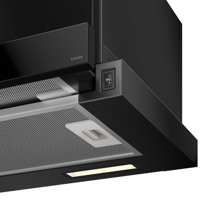 Depurador de Ar Electrolux 60cm Retrátil Preto Efficient com Luz de Led (DE6RB) 127V