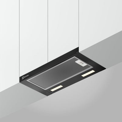 Depurador de Ar Electrolux 60cm Retrátil Preto Efficient com Luz de Led (DE6RB) 220V