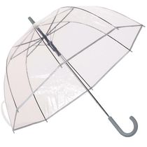 Guarda Chuva Automático Com Cabo Curvo Sombrinha Transparente Fazzoletti