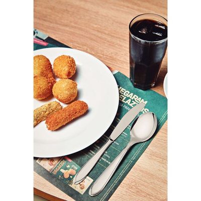 Kit 3 Faca De Mesa Tramontina Laguna Em Aço Inox