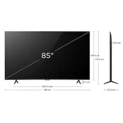 Smart TV 85 TCL P7K QLED Ultra HD 4K com Sistema Operacional Google TV, HDR10+, Dolby Vision e Atmos, Áudio Onkyo com Subwoofer e Googlecast Preto / Bivolt