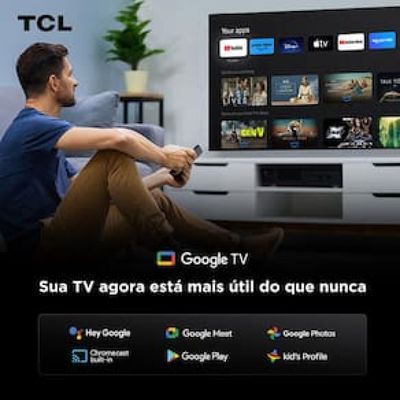Smart TV 65 TCL C6K Premium 4K QD-Mini LED com Sistema Operacional Google TV, Dolby Vision IQ, Atmos, Subwoofer, HDR10+, 144Hz VRR e Comando de Voz Preto / Bivolt