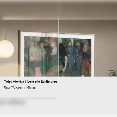 Smart TV 43 QLED 4k Samsung QN43LS03FAGXZD The Frame Vision AI 2025 Modo Arte Antirreflexo Preto / Bivolt