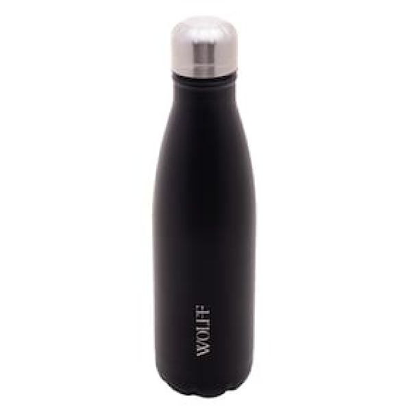 Garrafa Térmica Wolff Ice em Aço Inox com Parede Dupla Preta - 500ml