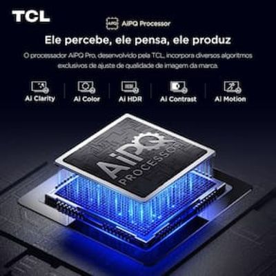 Smart TV 85 TCL P7K QLED Ultra HD 4K com Sistema Operacional Google TV, HDR10+, Dolby Vision e Atmos, Áudio Onkyo com Subwoofer e Googlecast Preto / Bivolt