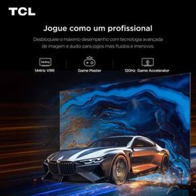 Smart TV 65 TCL C6K Premium 4K QD-Mini LED com Sistema Operacional Google TV, Dolby Vision IQ, Atmos, Subwoofer, HDR10+, 144Hz VRR e Comando de Voz Preto / Bivolt