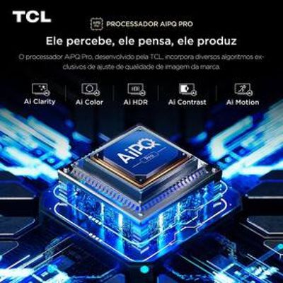 Smart TV 65 TCL C6K Premium 4K QD-Mini LED com Sistema Operacional Google TV, Dolby Vision IQ, Atmos, Subwoofer, HDR10+, 144Hz VRR e Comando de Voz Preto / Bivolt