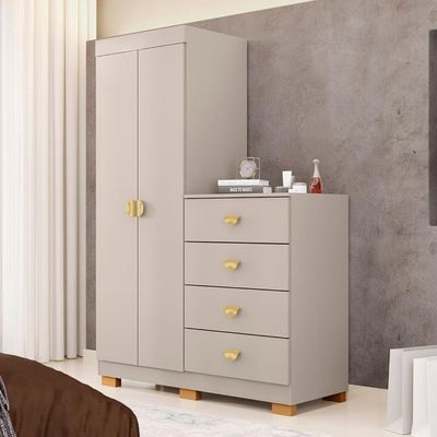 Guarda Roupa Cômoda 4 Gavetas 120cm Cristal Fendi - Vila Rica