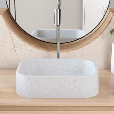 Cuba Pia Para Banheiro Retangular 38cm Dalila C08 Branco Granit - Mpozenato